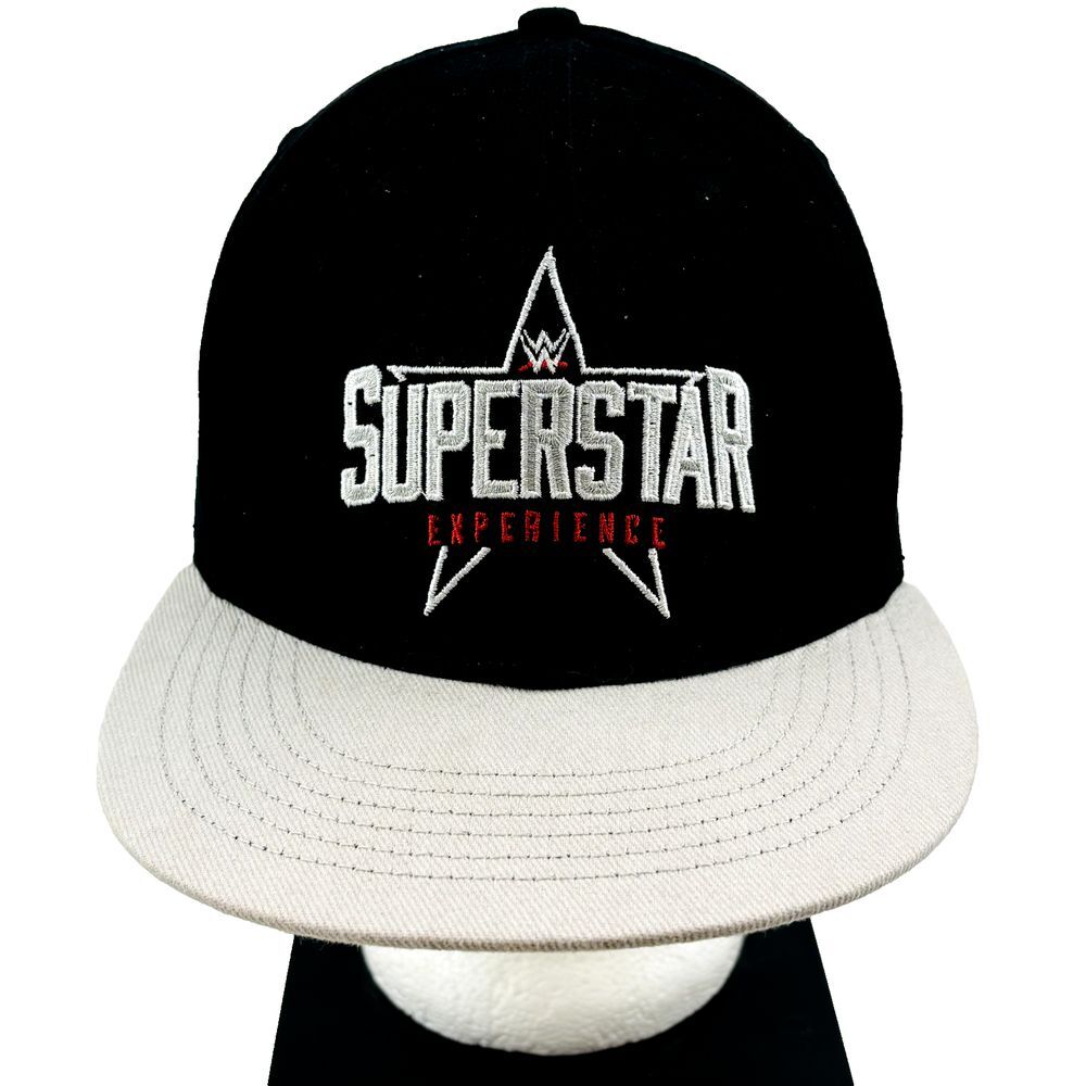 WWE‎ Authentic Superstar Experience Cap Black Gray Embroidered Snapback Hat